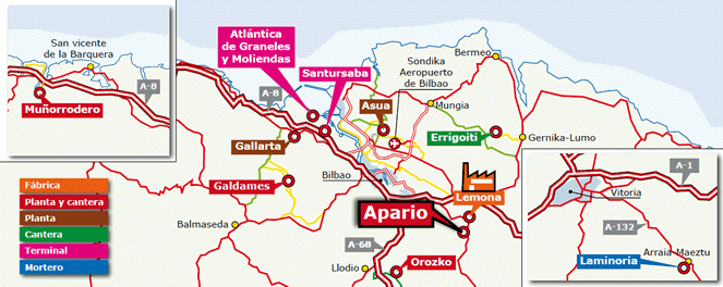 Localización mapa planta de Apario