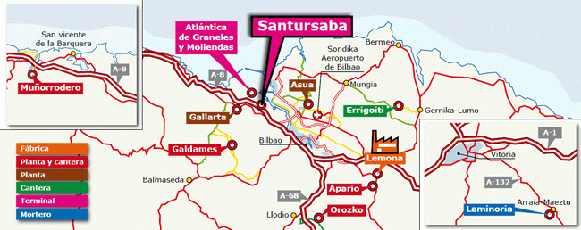 Localizacin mapa de la planta de Santurbasa